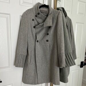 Gray Double-Breasted Coat